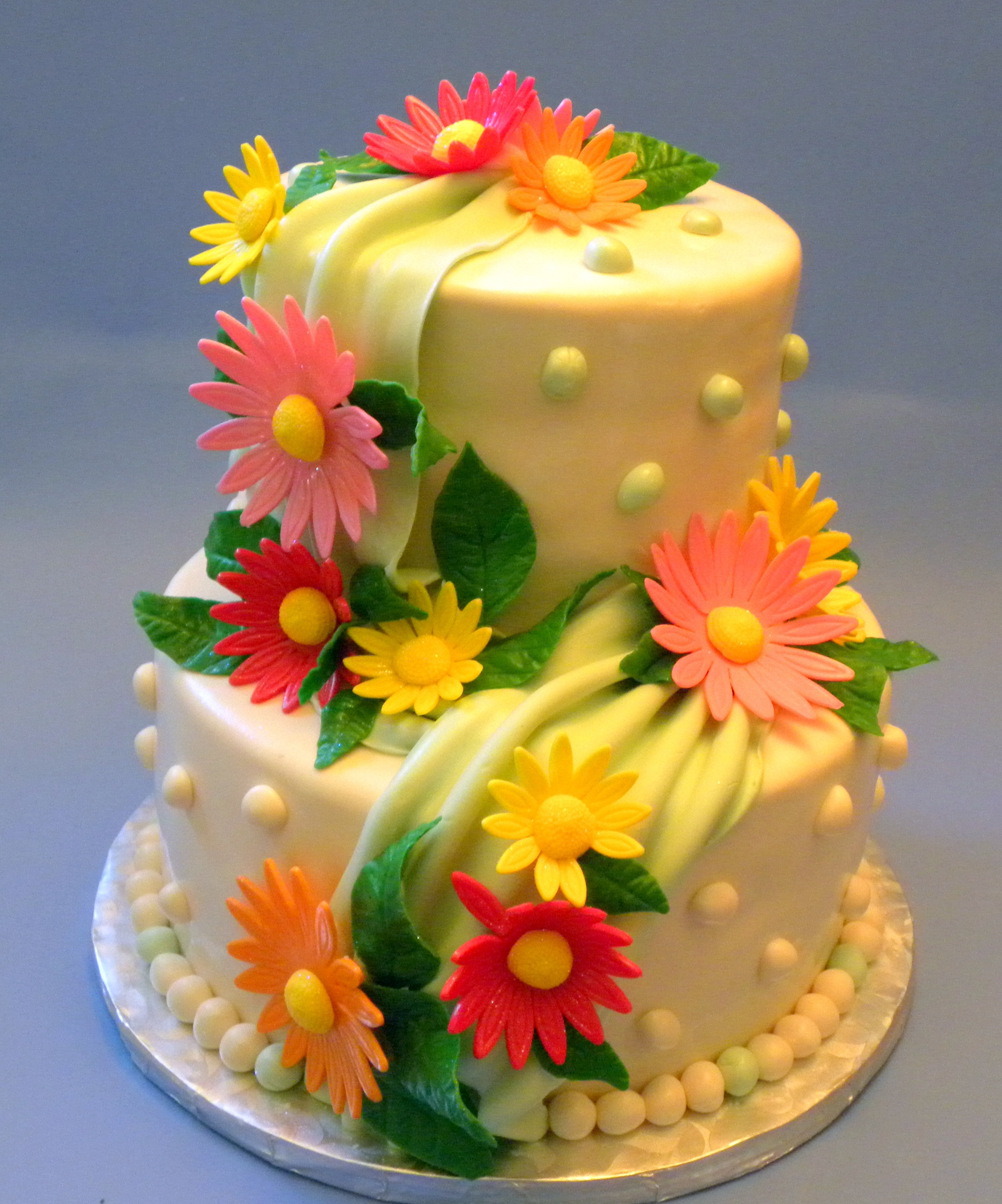 Happy Birthday Flowers And Cake
 Happy birthday flowers and cake