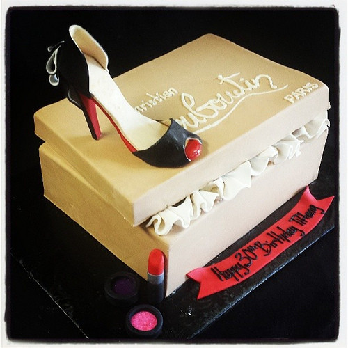 Happy Birthday Tiffany Cake
 happy birthday louboutin cake topper