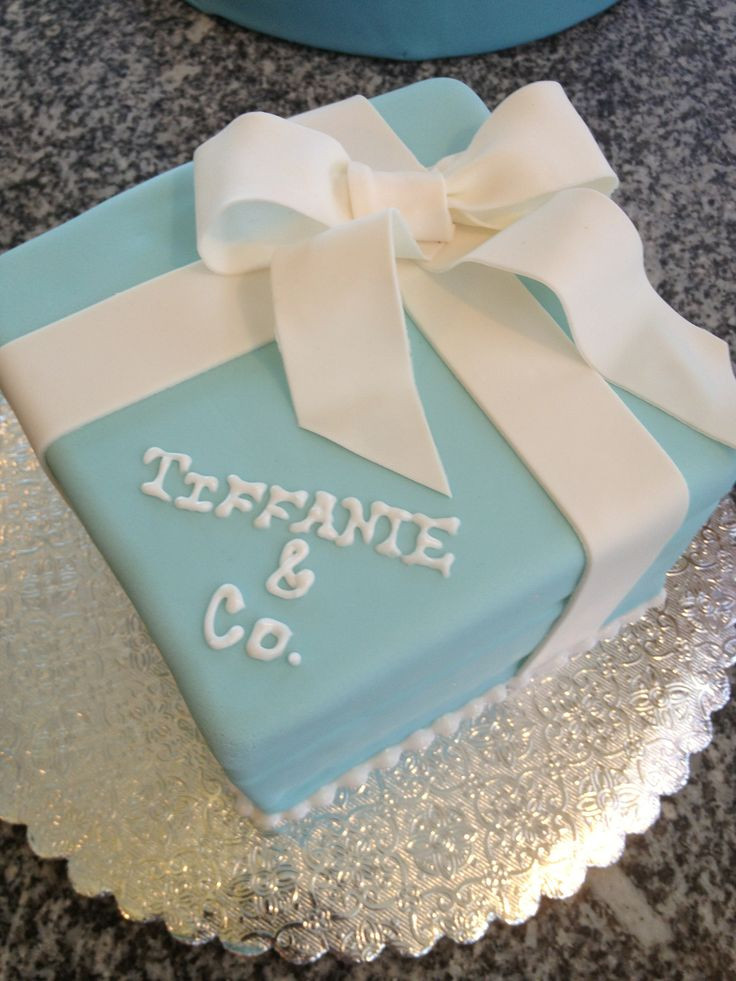 Happy Birthday Tiffany Cake
 Tiffany & Co box fondant birthday cake for Tiffanie