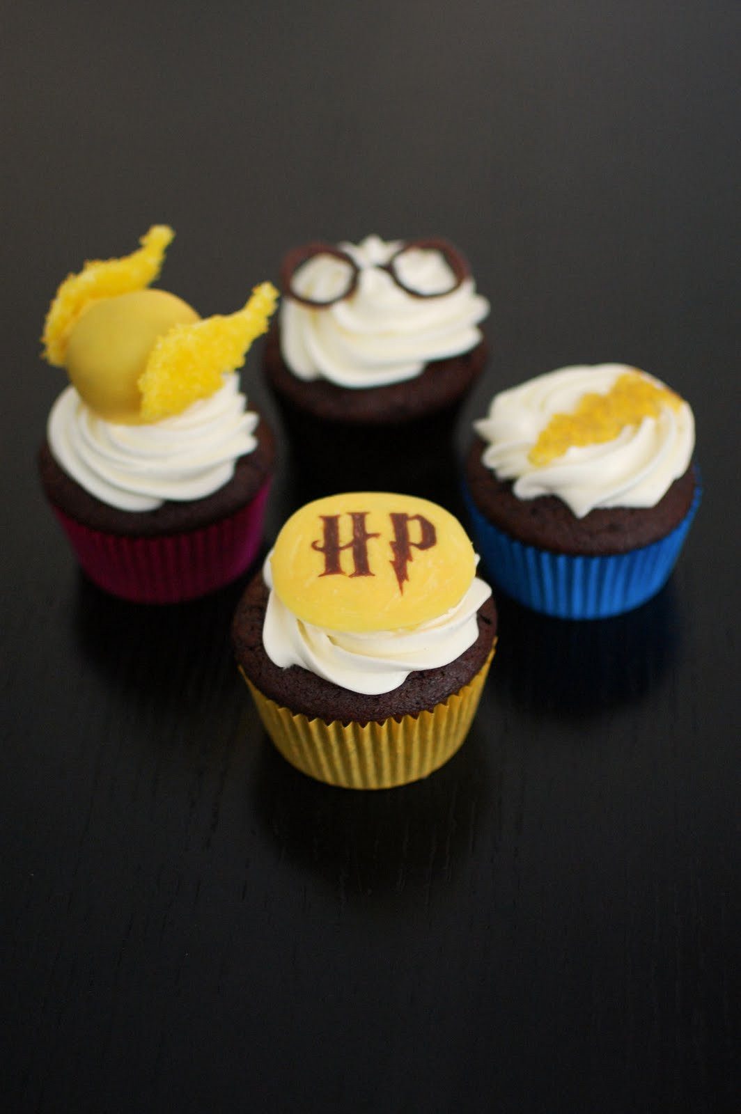 Harry Potter Cupcakes
 More Harry Potter Cupcakes Including Golden Snitch