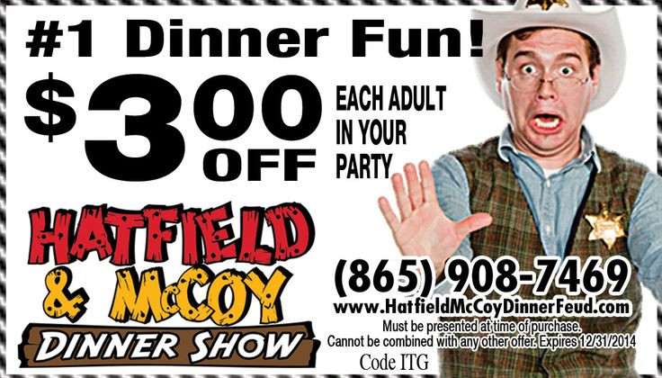 Hatfield And Mccoy Dinner Show Coupons
 1000 images about Pigeon Forge Coupons on Pinterest