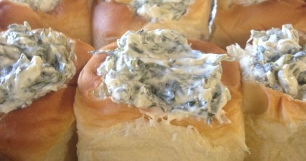 Hawaiian Bread Recipes Appetizers
 Individual spinach dip servings in Hawaiian bread rolls