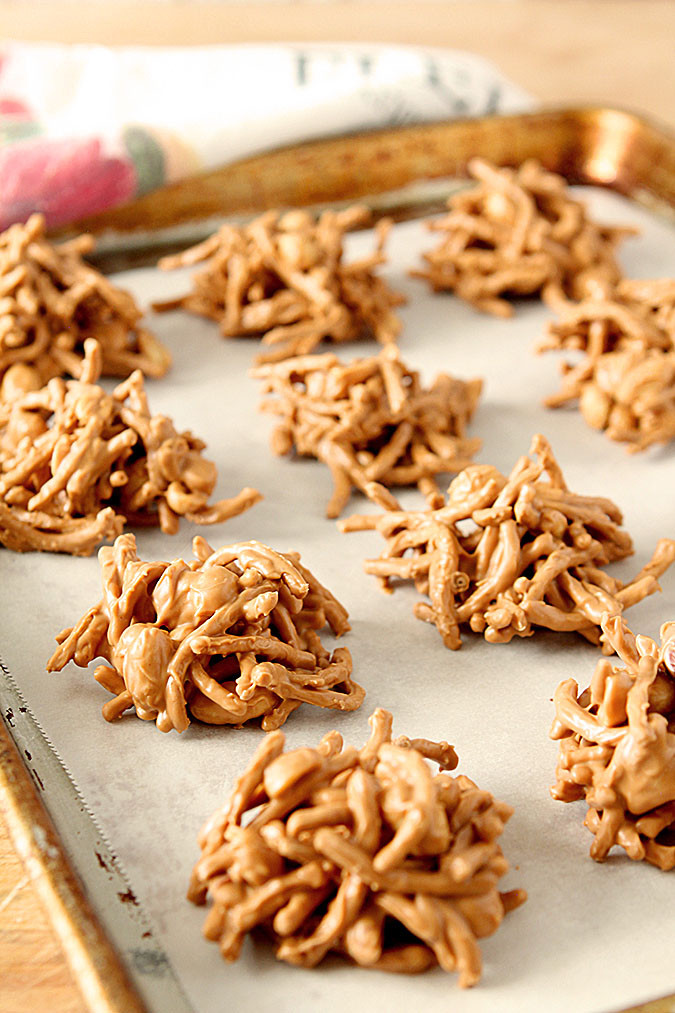 Hay Stack Dessert
 Peanut Butter and Butterscotch Haystacks