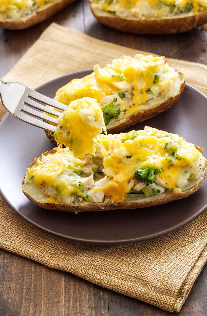 Healthy Baked Potato
 Broccoli Cheddar Chicken Twice Baked Potatoes Recipe