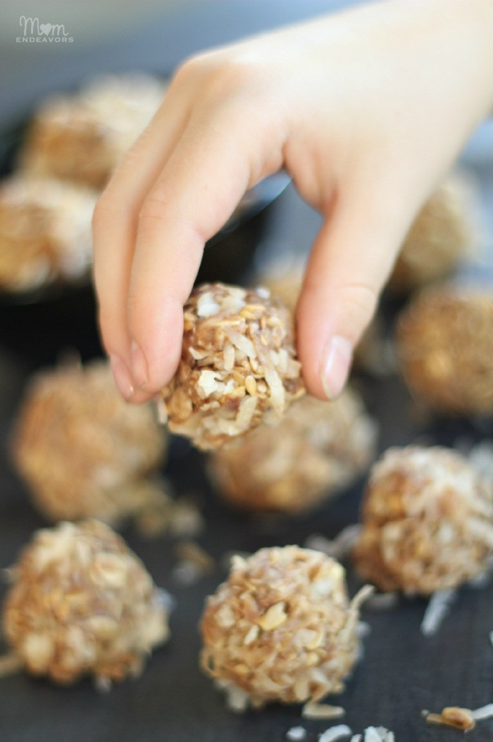 Healthy Baked Snacks
 No Bake Peanut Butter Coconut Snack Bites