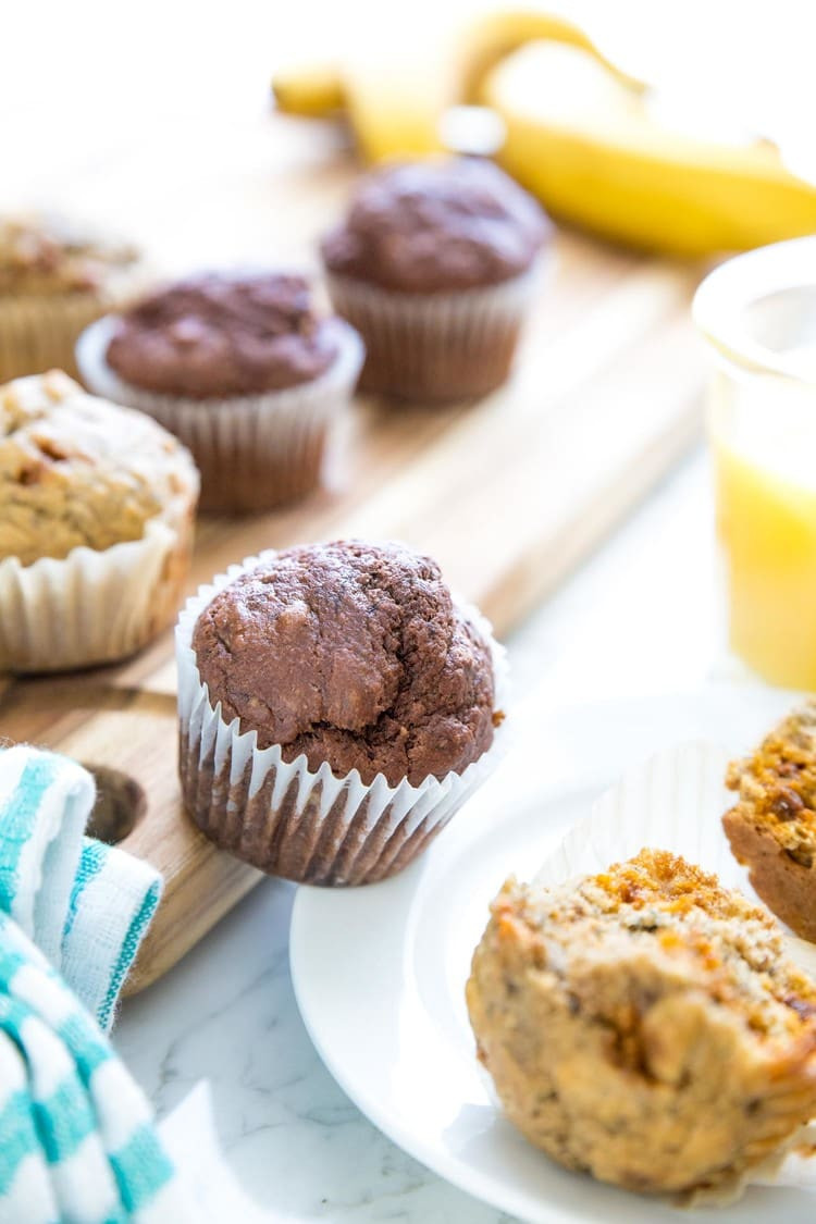 Healthy Banana Bread Muffins
 Healthy Banana Bread Muffins – Made 2 Ways Peanut Butter