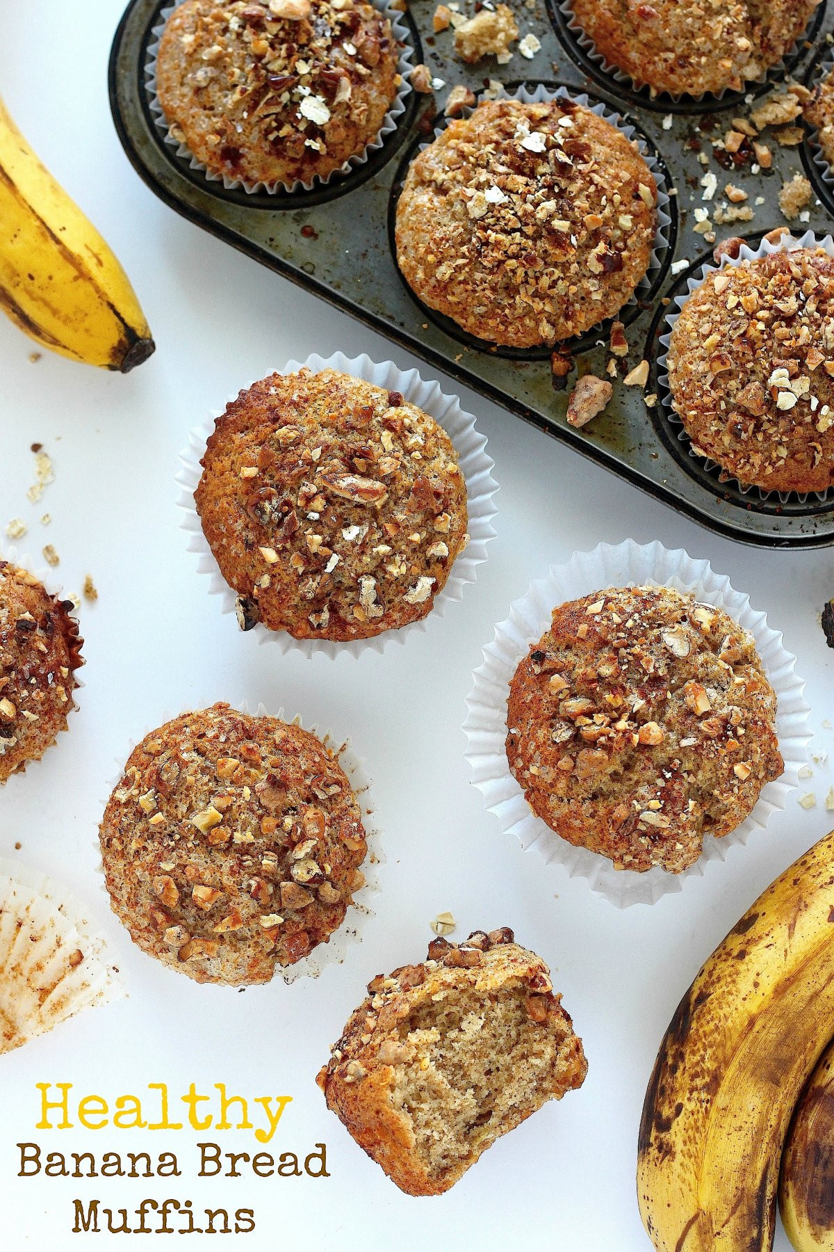 Healthy Banana Bread Muffins
 Healthy Banana Bread Granola Muffins