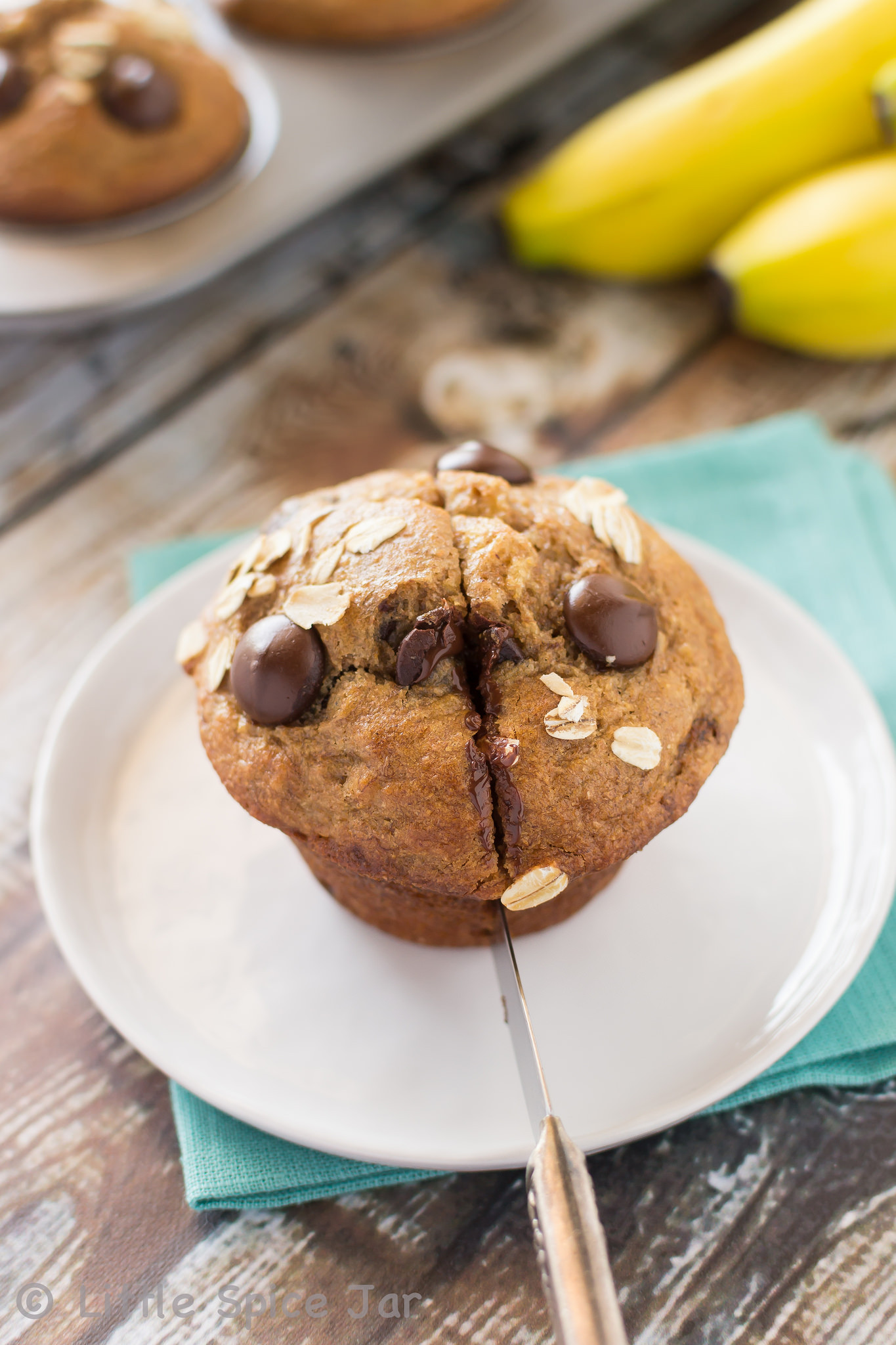 Healthy Banana Chocolate Chip Muffins
 HEALTHY CHOCOLATE CHIP BANANA MUFFINS