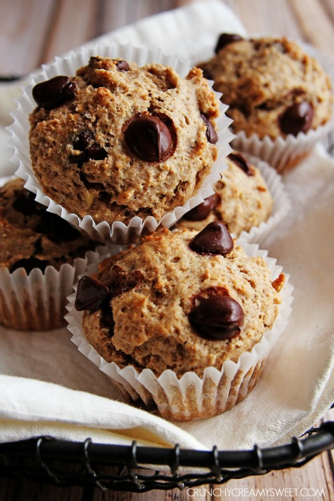 Healthy Banana Chocolate Chip Muffins
 Healthy Banana Chocolate Chip Muffins Crunchy Creamy Sweet