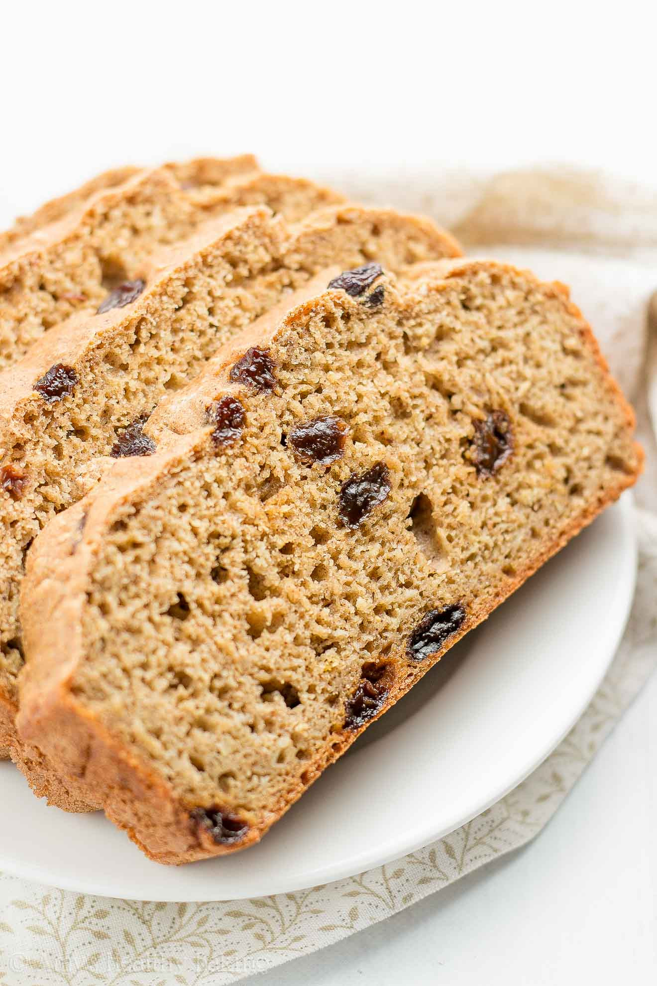 Healthy Breakfast Bread
 Healthy Oatmeal Raisin Breakfast Quick Bread