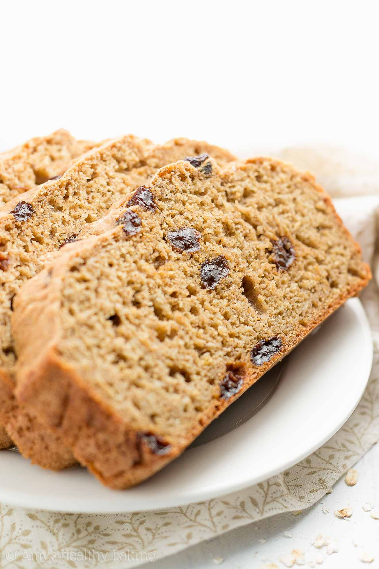 Healthy Breakfast Bread
 Healthy Oatmeal Raisin Breakfast Quick Bread