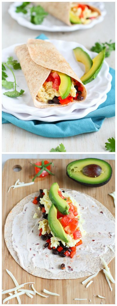 Healthy Breakfast Burrito
 Healthy Breakfast Burrito with Avocado & Chipotle Yogurt