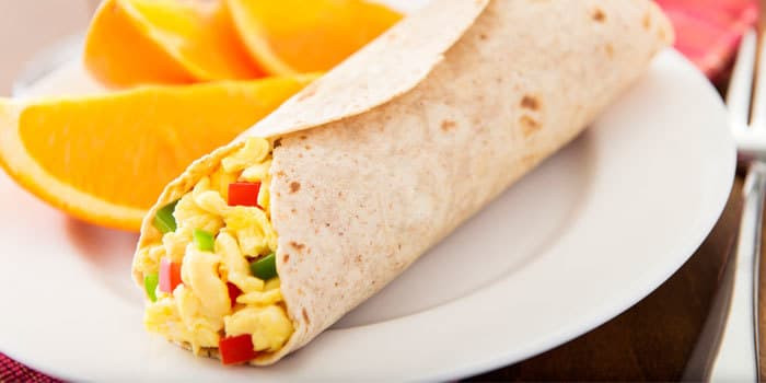 Healthy Breakfast Burrito
 Egg White Breakfast Burrito