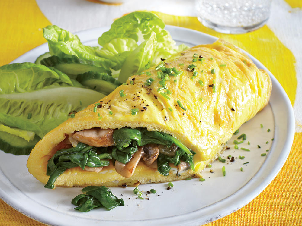 Healthy Breakfast Omelette
 Mushroom and Spinach Omelet Recipe