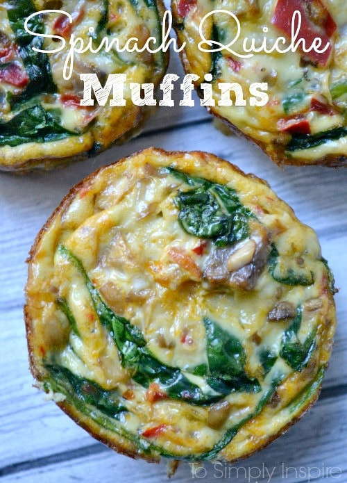 Healthy Breakfast Quiche
 Spinach Quiche Muffins