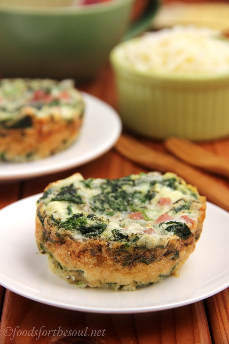 Healthy Breakfast Quiche
 Egg White Ham & Spinach Quiches