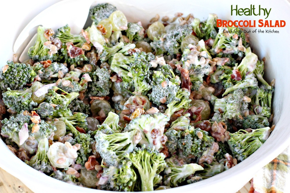 Healthy Broccoli Salad Recipe
 Healthy Broccoli Salad Can t Stay Out of the Kitchen