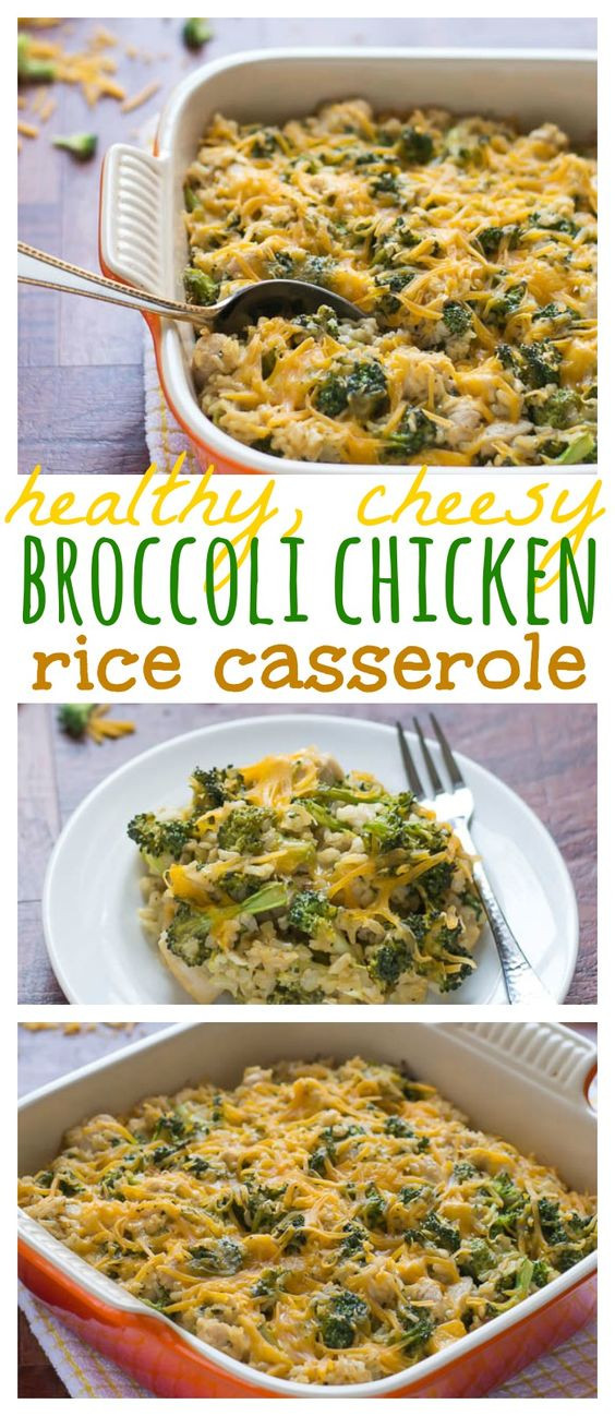 Healthy Chicken Broccoli Rice Casserole
 Healthy Cheesy Chicken Broccoli Rice Casserole