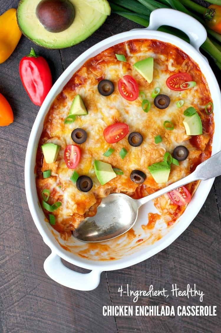 Healthy Chicken Casserole
 4 Ingre nt Healthy Chicken Enchilada Casserole The