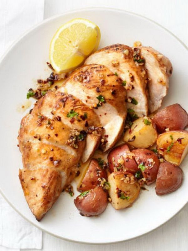 Healthy Chicken Dinners
 Garlic Chicken and Potatoes Recipe