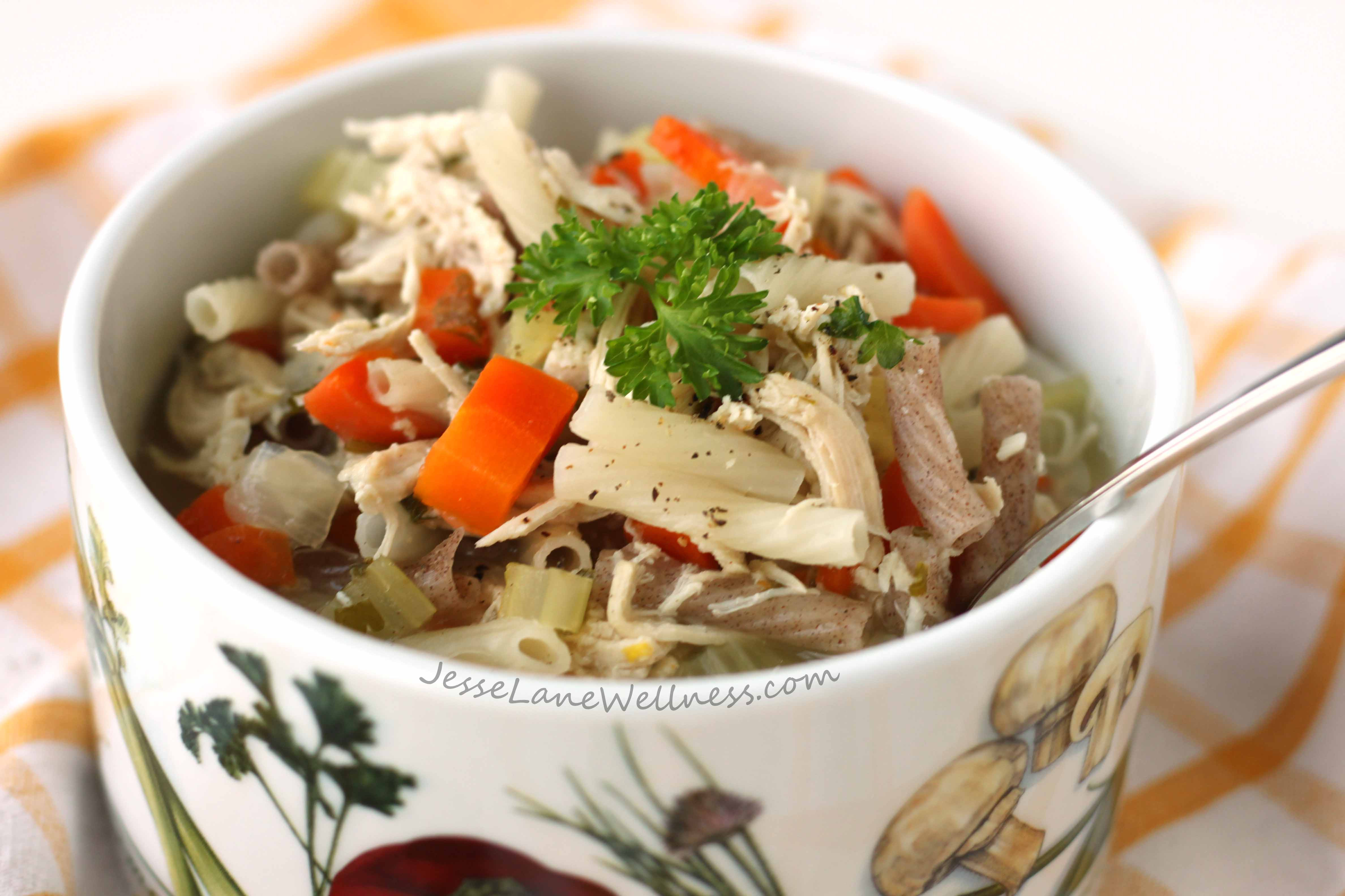 Healthy Chicken Noodle Soup
 Healthy Chicken Noodle Soup Recipe by Jesse Lane Wellness