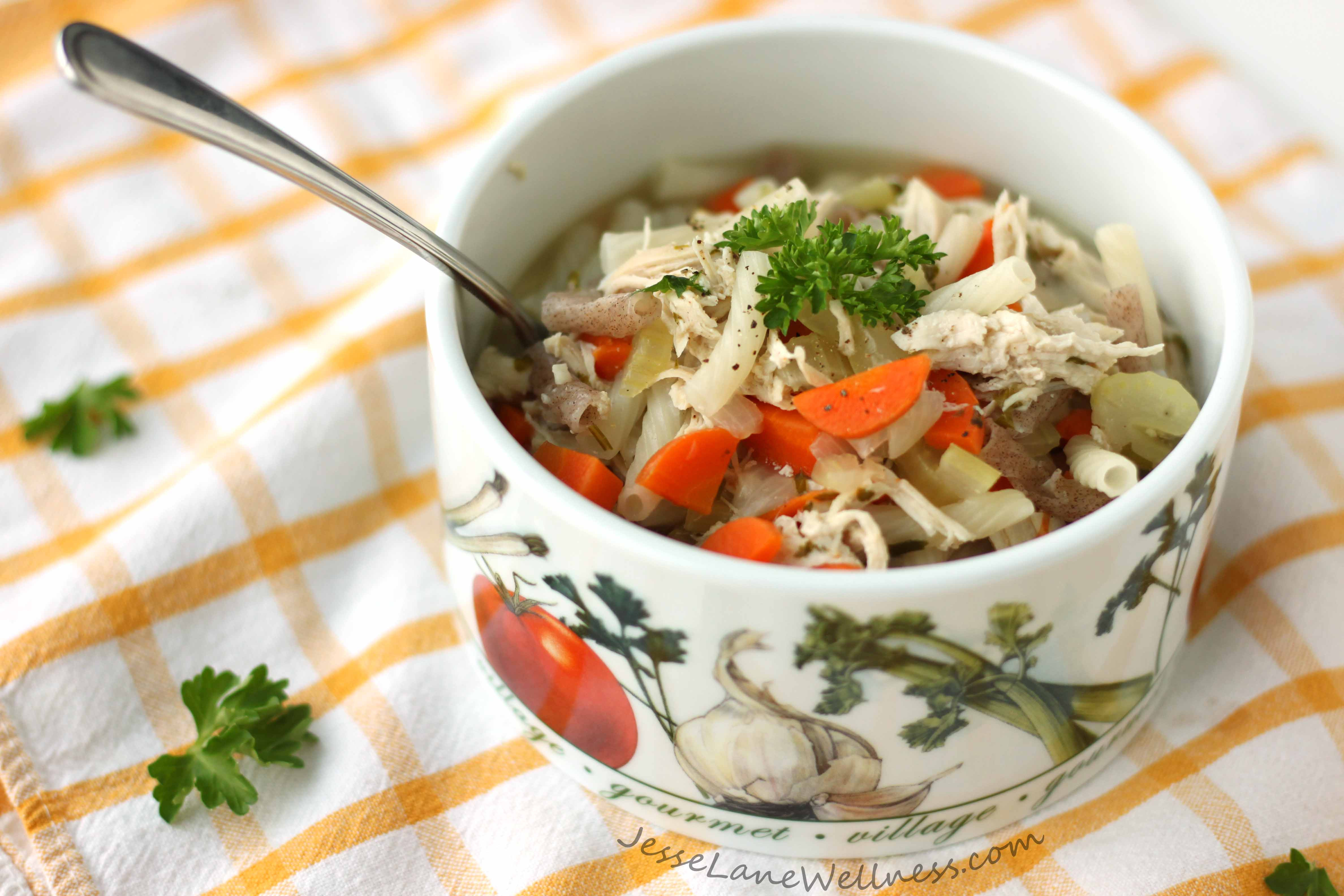 Healthy Chicken Noodle Soup
 Healthy Chicken Noodle Soup Recipe by Jesse Lane Wellness