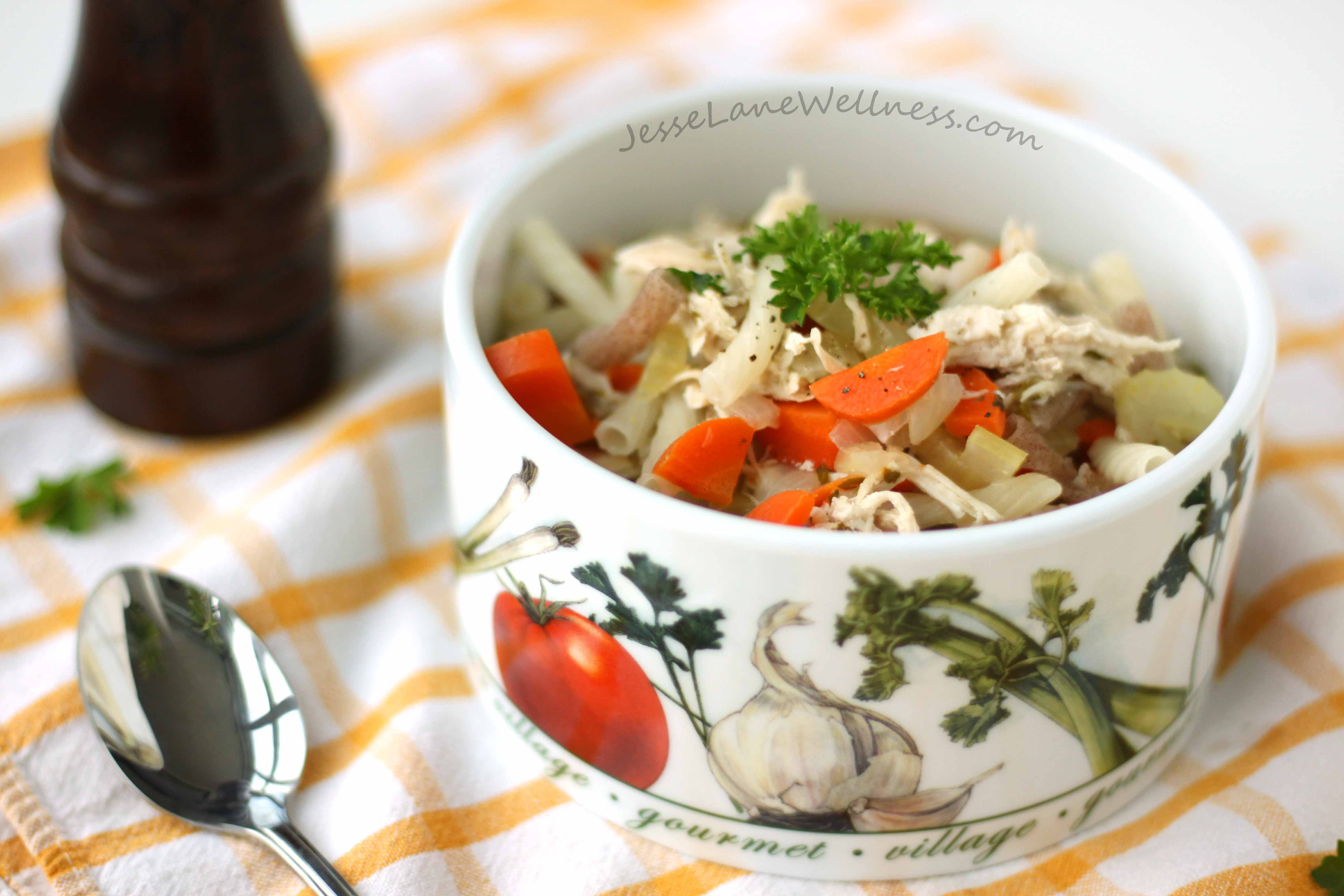 Healthy Chicken Noodle Soup
 Healthy Chicken Noodle Soup Recipe by Jesse Lane Wellness