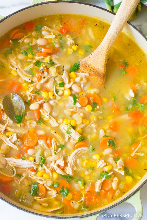 Healthy Chicken Noodle Soup
 Healthy Chicken White Bean Soup A Spicy Perspective