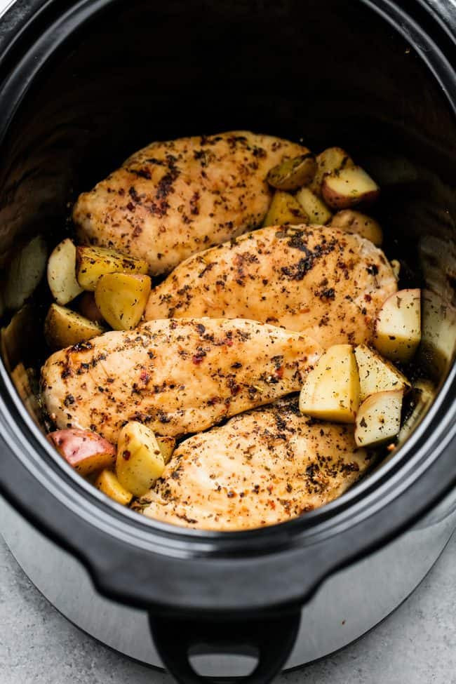 Healthy Chicken Slow Cooker Recipes
 Slow Cooker Italian Chicken & Potatoes