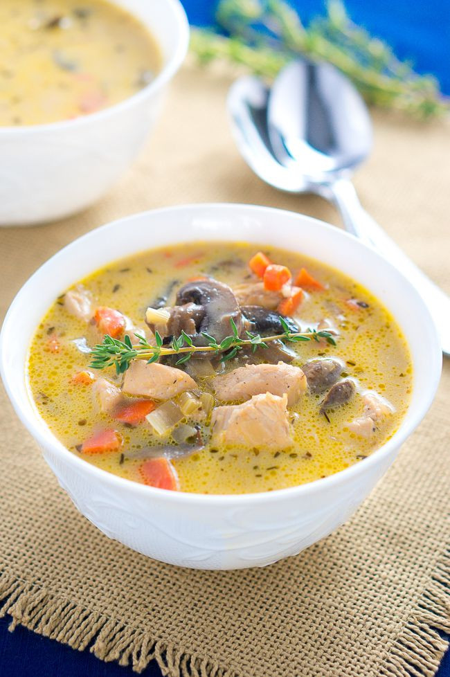 Healthy Chicken Soup
 Creamy Chicken and Mushroom Soup