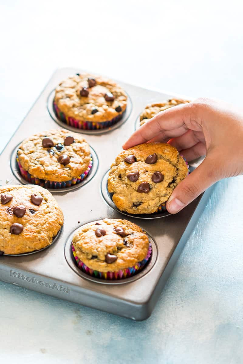 Healthy Chocolate Muffins
 Healthy Oatmeal Banana Chocolate Chip Muffins