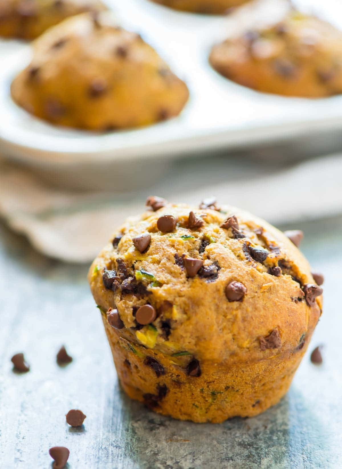 Healthy Chocolate Muffins
 Healthy Zucchini Muffins with Chocolate Chips