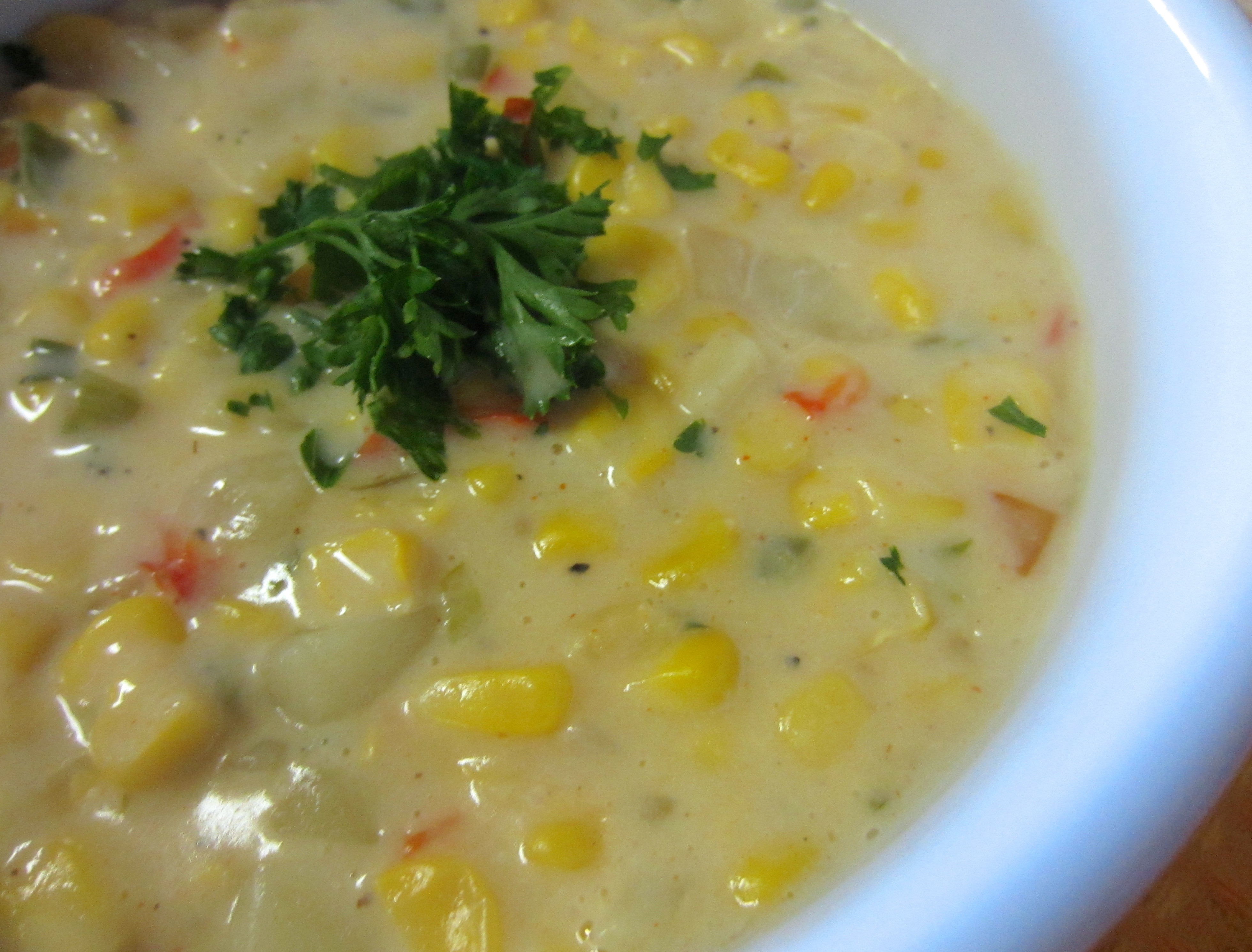 Healthy Corn Chowder
 Healthy Corn Chowder Recipe closeup