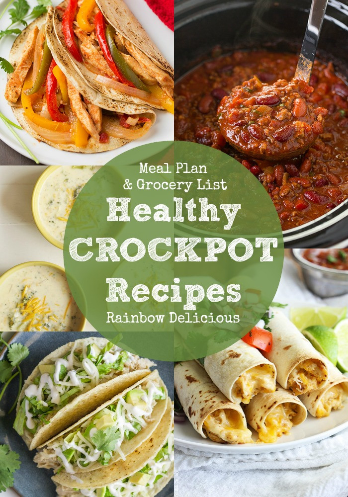 Healthy Crockpot Dinners
 Healthy Crockpot Recipes Weekly Meal Plan Rainbow Delicious