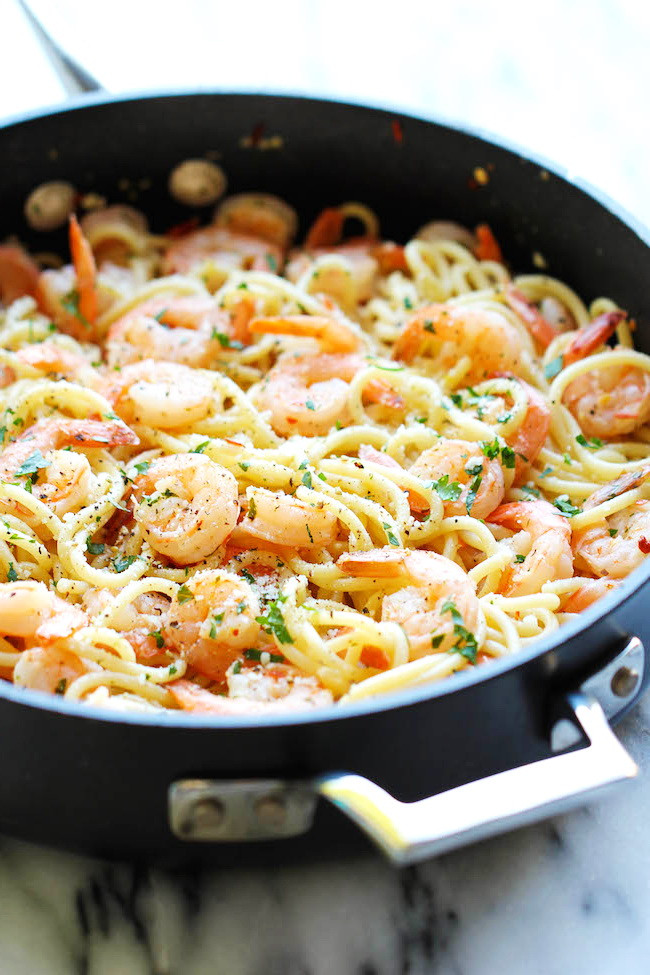 Healthy Dinner Ideas For Family
 Shrimp Scampi Linguine – Healthy Authentic Seafood Recipe