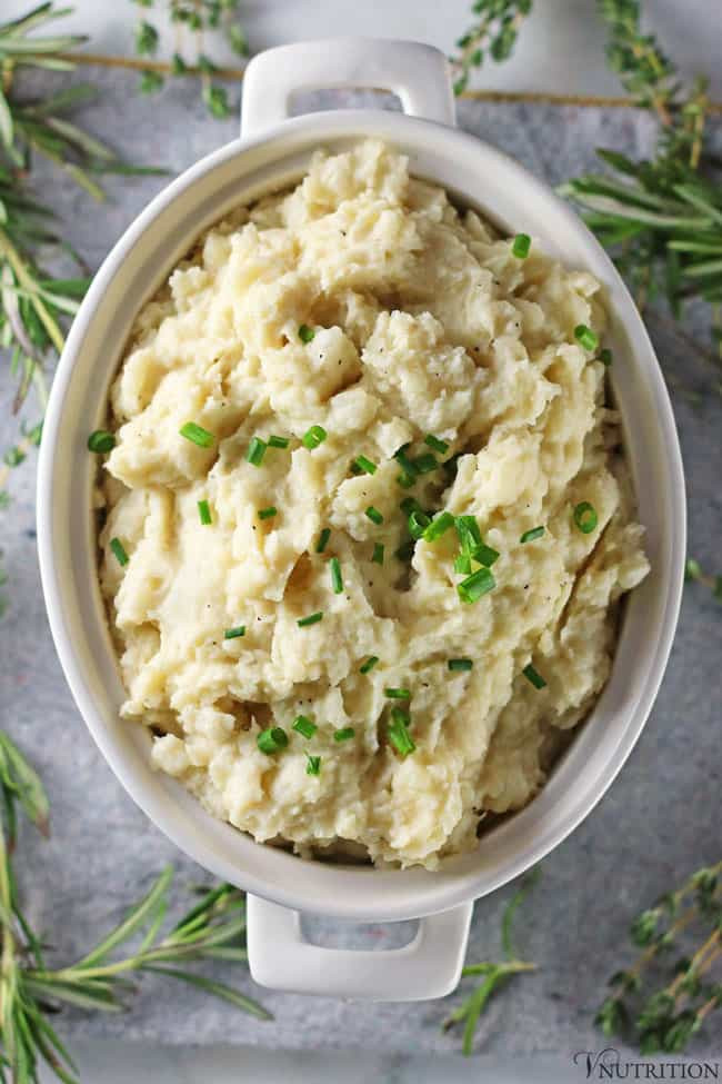 Healthy Mashed Potatoes
 Vegan Cauliflower Mashed Potatoes