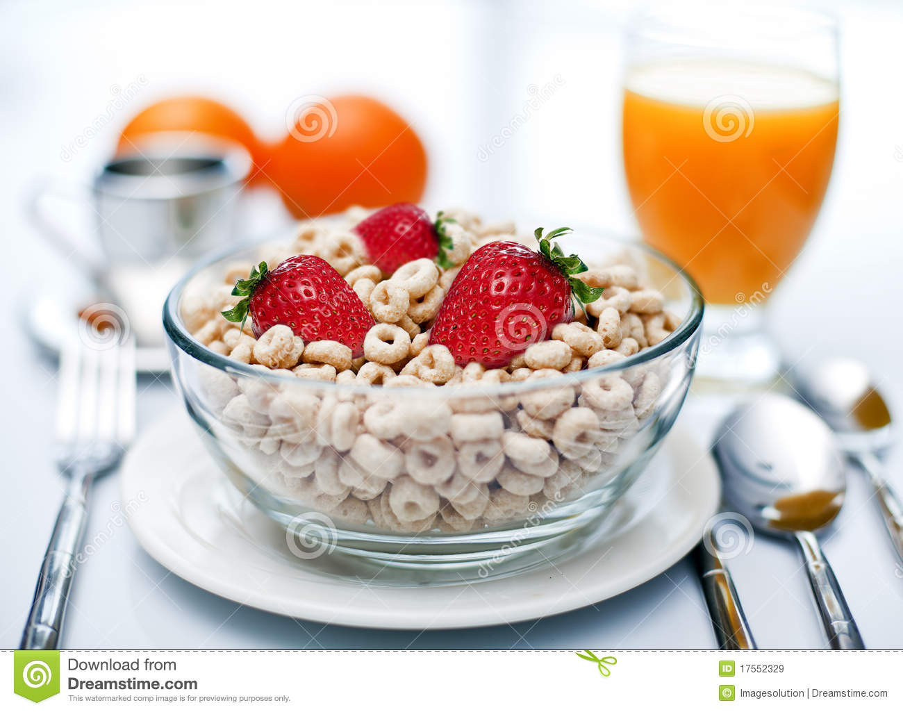 Healthy Morning Breakfast
 Morning Healthy Cereal Breakfast Royalty Free Stock