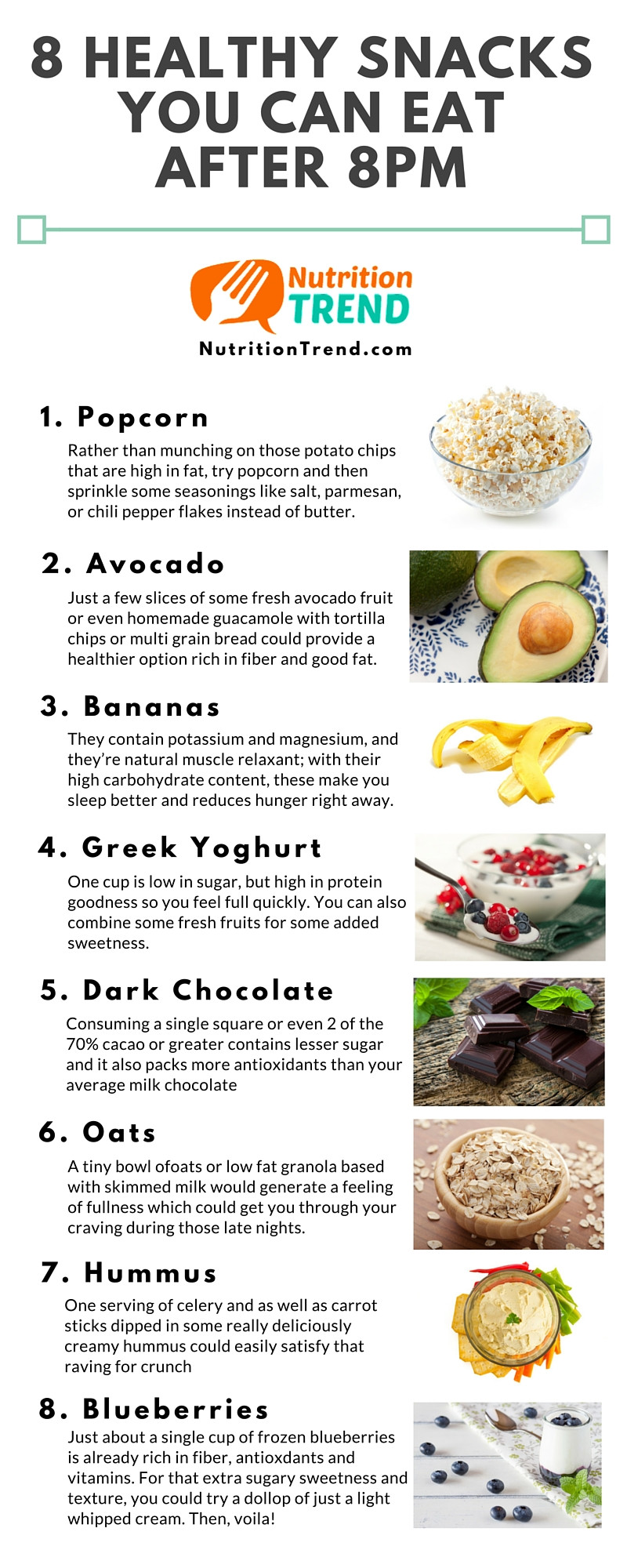 Healthy Nighttime Snacks
 8 Healthy Snacks You Can Eat After 8pm Nutrition Trend