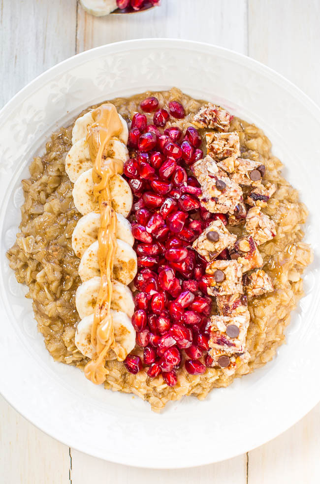 Healthy Oatmeal Breakfast Loaded Oatmeal Breakfast Bowl Averie Cooks