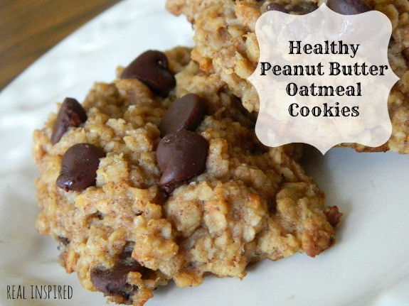 Healthy Peanut Butter Oatmeal Cookies
 Real Inspired Healthy Peanut Butter Oatmeal Cookies