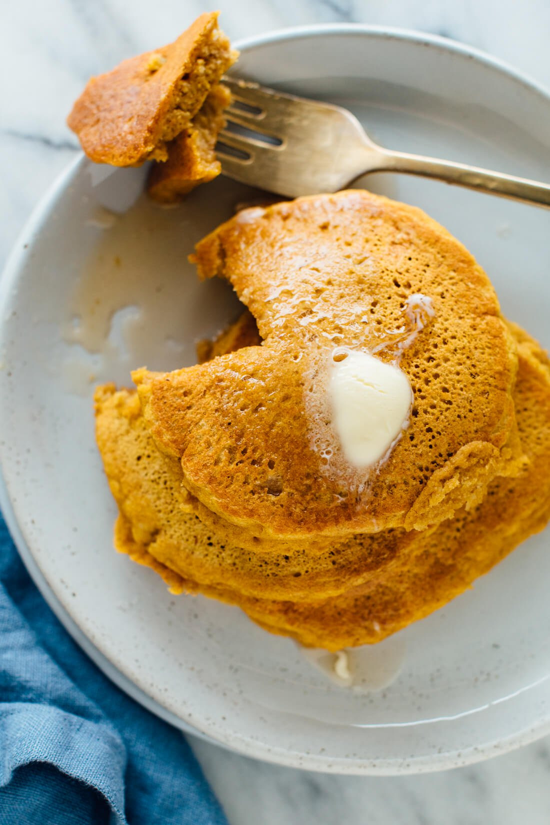 Healthy Pumpkin Pancakes
 Whole Wheat Pumpkin Pancakes Cookie and Kate