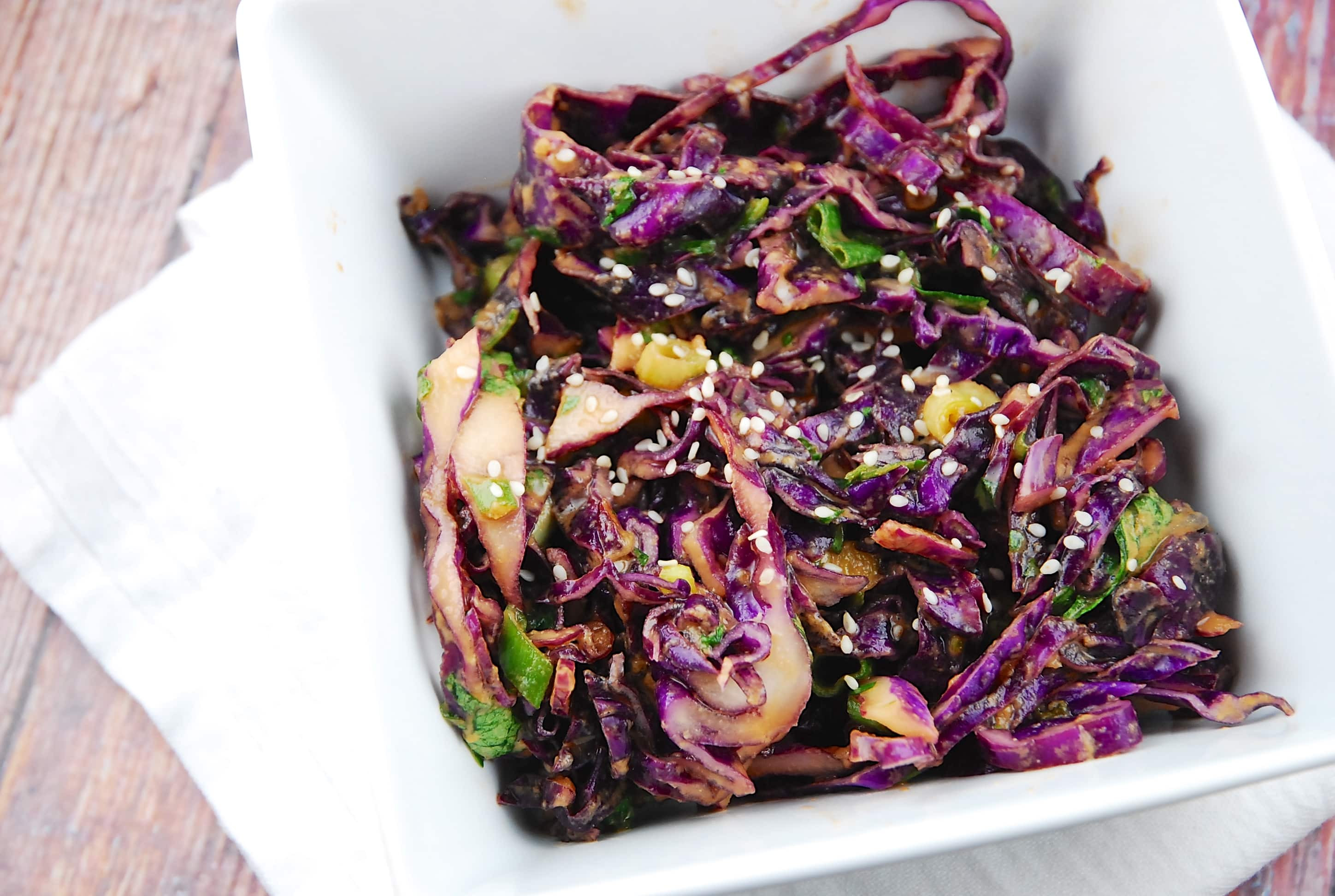 Healthy Red Cabbage Recipes
 Asian Red Cabbage Salad Recipe 3 Points LaaLoosh