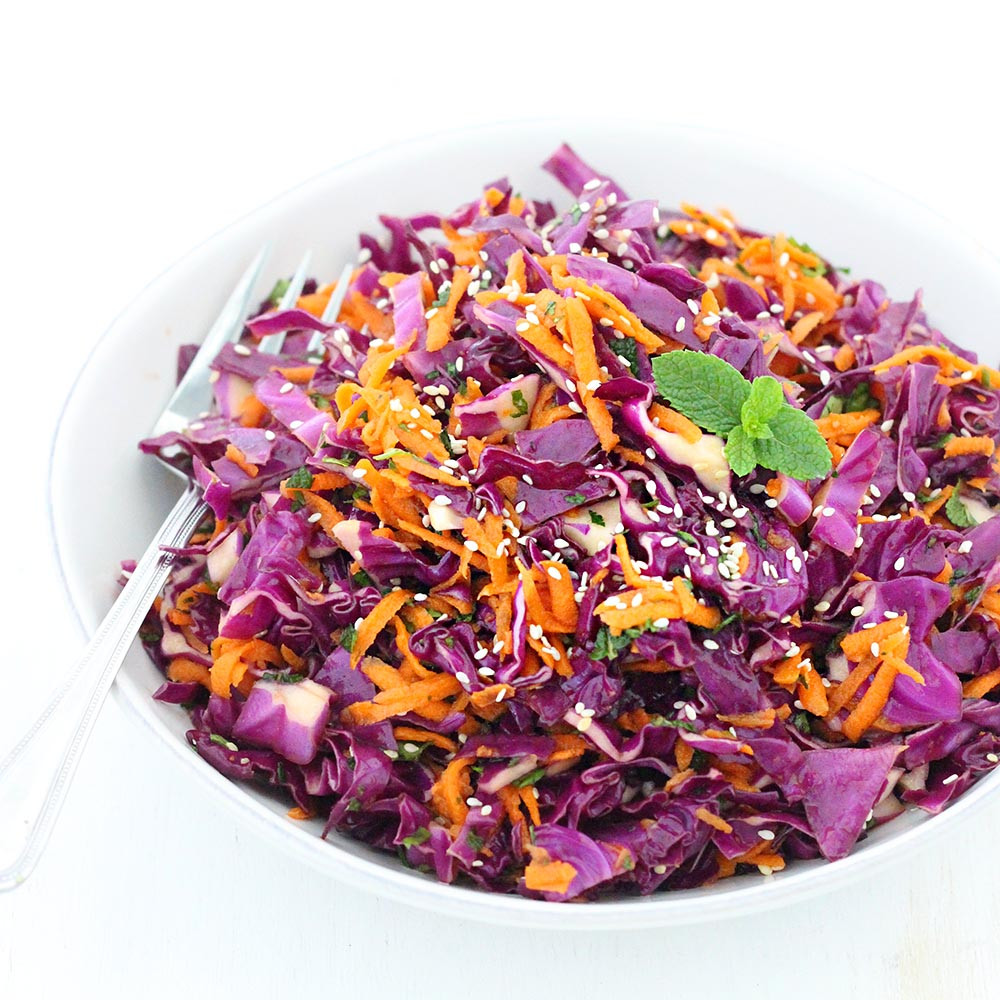 Healthy Red Cabbage Recipes
 Thai Sesame Red Cabbage and Carrot Salad Bowl of Delicious