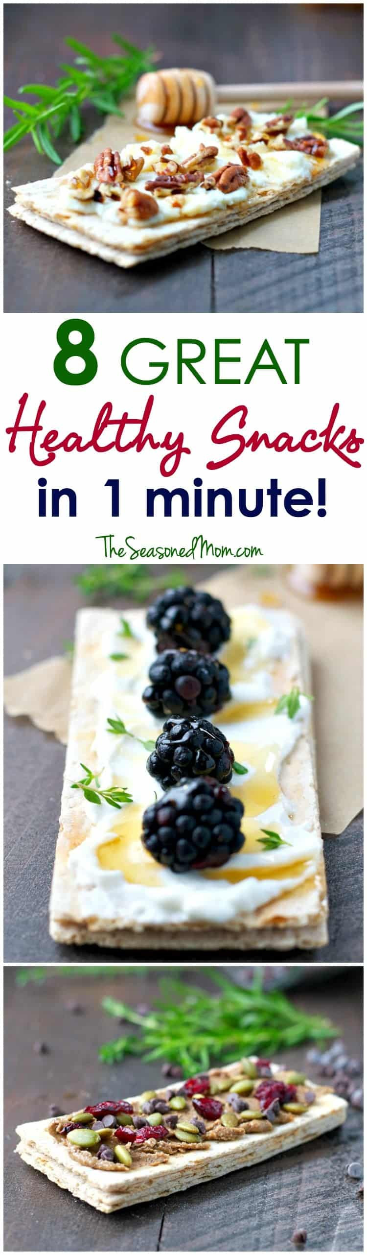 Healthy Salty Snacks
 8 Great Healthy Snacks in 1 Minute The Seasoned Mom