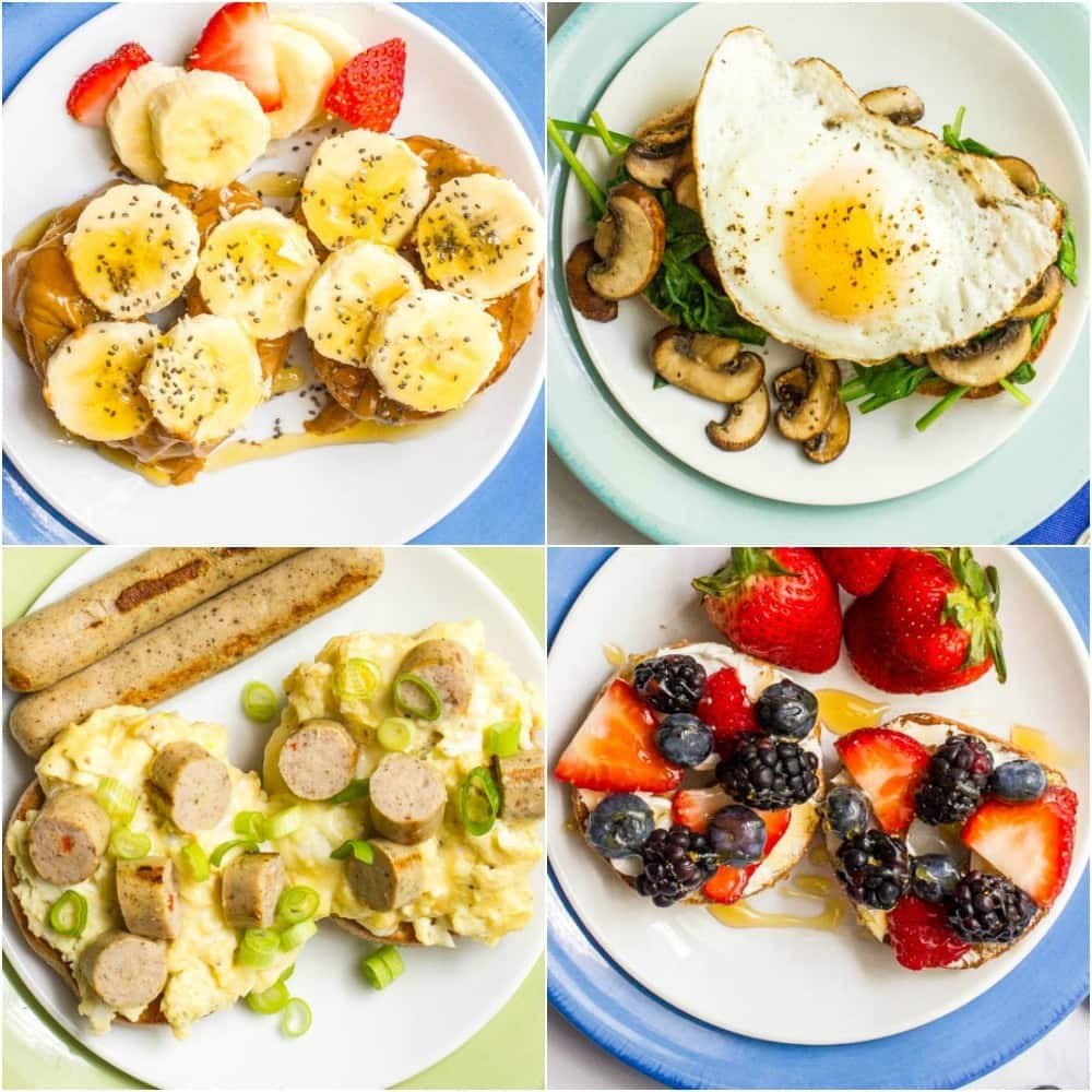 Healthy Savory Breakfast
 Healthy bagel toppings 4 ways Family Food on the Table