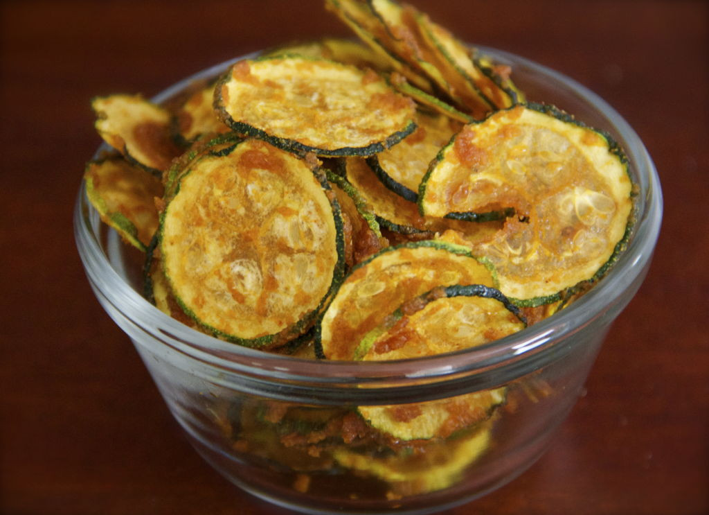 Healthy Savory Snacks
 Savory Garlic Cumin Zucchini Chips Just Glowing with Health