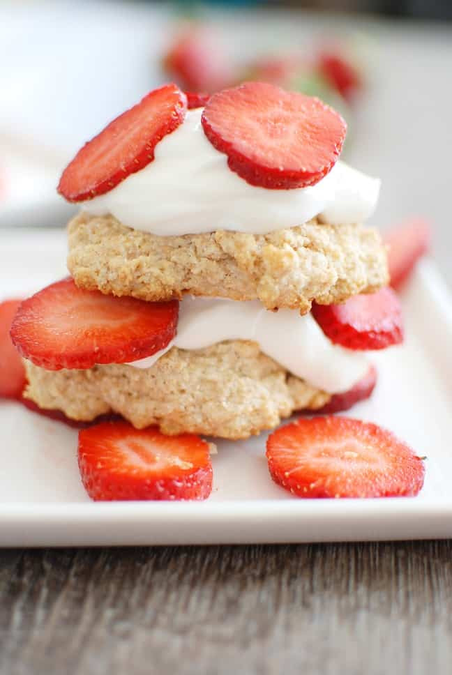 Healthy Strawberry Shortcake
 Healthy Strawberry Shortcake Snacking in Sneakers