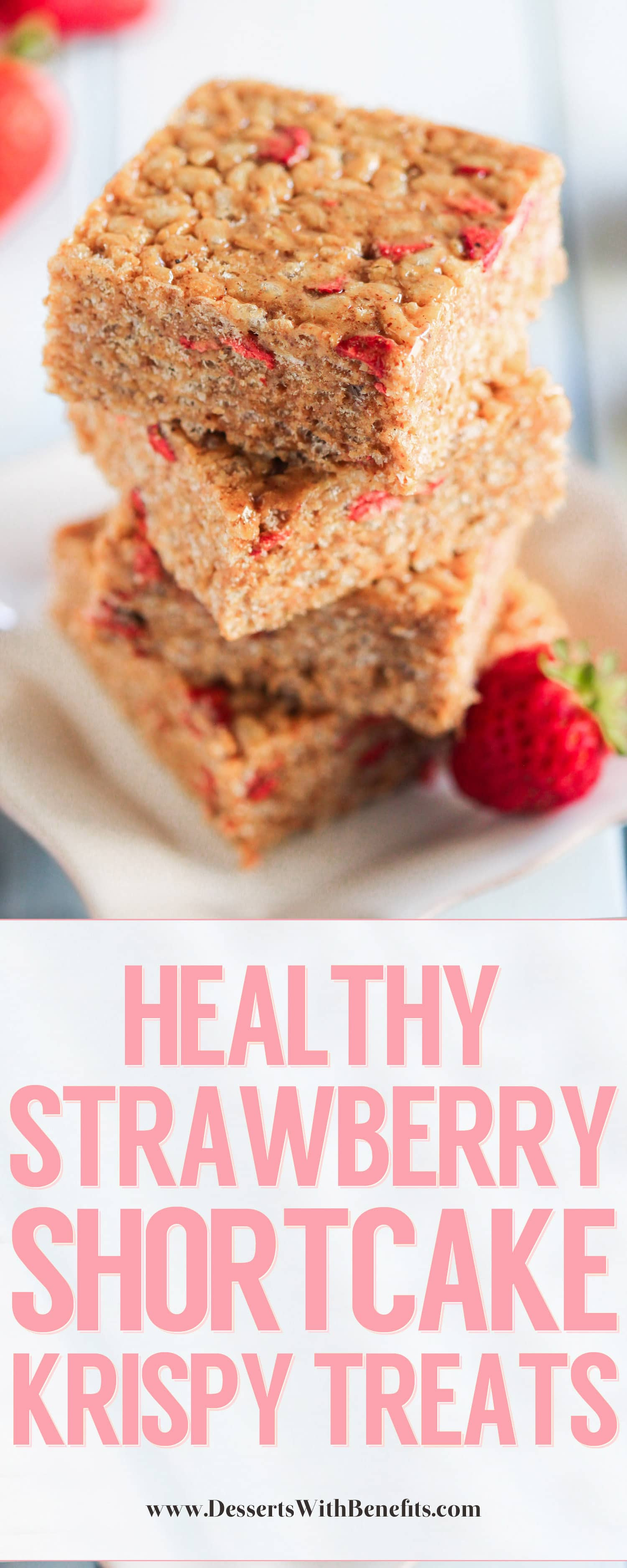 Healthy Strawberry Shortcake
 Healthy Strawberry Shortcake Krispy Treats