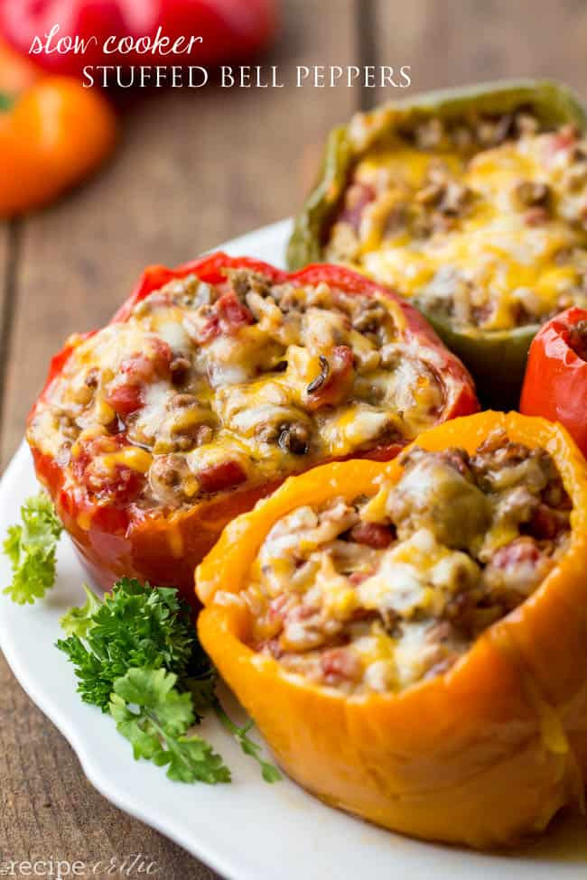 Healthy Stuffed Bell Peppers
 Hearty Healthy Crock Pot Meals For The Busy Cowgirl