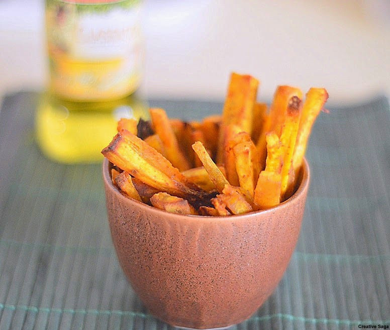 Healthy Sweet Potato Fries
 Baked sweet potato fries healthy snack for kids Recipe